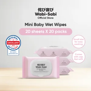 Wabi-Sabi Mini Baby Wet Wipes (Carton - 20 packs)